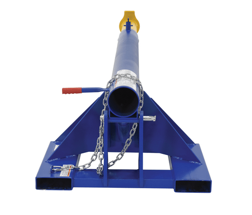 Centerline Dynamics Forklift Attachments Vestil Steel Orbit Telescoping Lift Boom 30 In. Fork Pocket Center 4,000 Lb. Capacity Blue LM-OBT-4-30