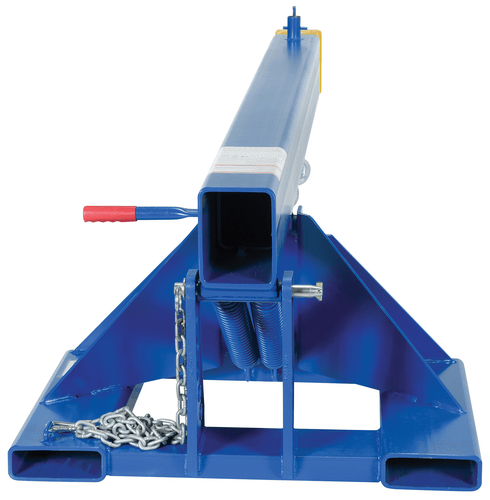 Centerline Dynamics Forklift Attachments Vestil Steel Orbit Telescoping Lift Boom 30 In. Fork Pocket Center 8,000 Lb. Capacity Blue LM-OBT-8-30