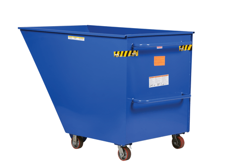 Centerline Dynamics Forklift Attachments Vestil Steel Portable Dump Truck 1-1/2 Cubic Yard 40 Cubic Yard 2,000 Lb. Capacity Blue SPTT-15