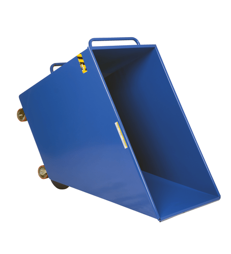 Centerline Dynamics Forklift Attachments Vestil Steel Portable Dump Truck 1-1/2 Cubic Yard 40 Cubic Yard 2,000 Lb. Capacity Blue SPTT-15