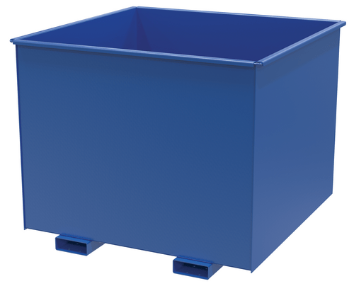 Centerline Dynamics Forklift Attachments Vestil Steel Rotating Heavy Duty Box Hopper 2-1/2 Cubic Yard 6,000 Lb. Capacity Blue R-250-HD-BL