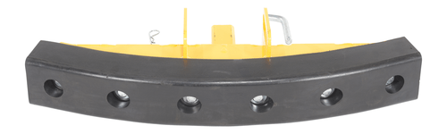 Centerline Dynamics Forklift Attachments Vestil Steel/Rubber Push Bumper-Attachment to 2 In. Receiver 15 In. x 28 In. x 5-3/4 In. Yellow/Black RPB-2