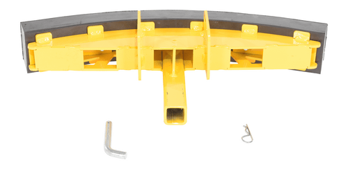 Centerline Dynamics Forklift Attachments Vestil Steel/Rubber Push Bumper-Attachment to 2 In. Receiver 15 In. x 28 In. x 5-3/4 In. Yellow/Black RPB-2