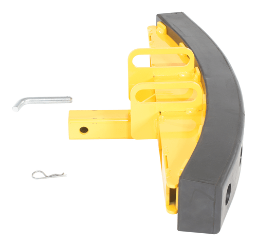 Centerline Dynamics Forklift Attachments Vestil Steel/Rubber Push Bumper-Attachment to 2 In. Receiver 15 In. x 28 In. x 5-3/4 In. Yellow/Black RPB-2