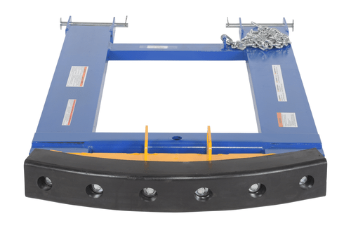 Centerline Dynamics Forklift Attachments Vestil Steel/Rubber Push Bumper-Attachment to 2 In. Receiver 15 In. x 28 In. x 5-3/4 In. Yellow/Black RPB-2