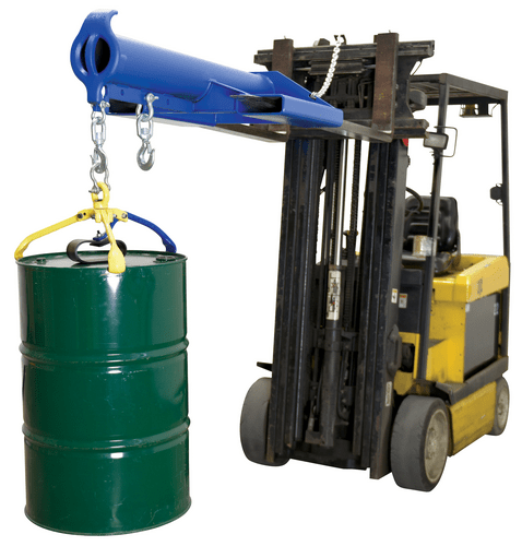 Centerline Dynamics Forklift Attachments Vestil Steel Shorty Non Telescoping Lift Boom 24 In. Fork Pocket Center 6,000 Lb. Capacity Blue LMS-EBNT-40-6