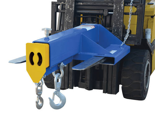 Centerline Dynamics Forklift Attachments Vestil Steel Shorty Telescoping Lift Boom 24 In. Fork Pocket Center 8,000 Lb. Capacity Blue LMS-EBT-46-8