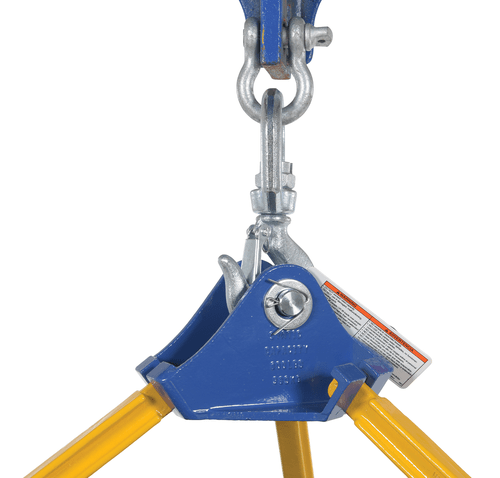 Centerline Dynamics Forklift Attachments Vestil Steel Swivel Hook with Shackle 4,000 Lb. Capacity Silver HOOK-S-4