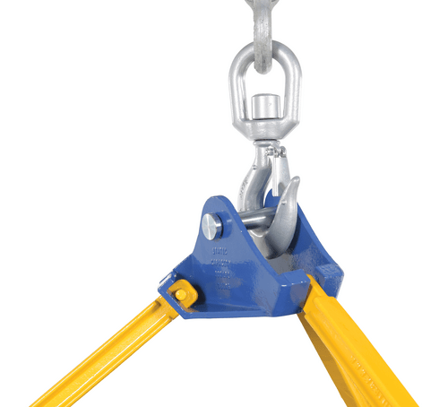 Centerline Dynamics Forklift Attachments Vestil Steel Swivel Hook with Shackle 6,000 Lb. Capacity Silver HOOK-S-6