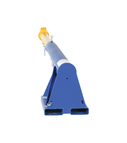 Centerline Dynamics Forklift Attachments Vestil Steel Telescoping Lift Boom 11 In. Fork Pocket Center 4,000 Lb. Capacity Blue and Yellow LM-1T-4-11