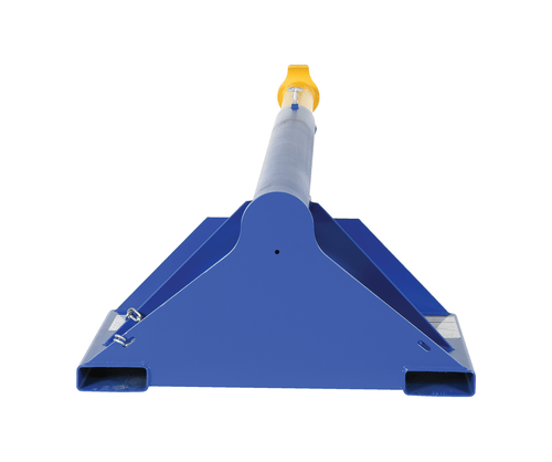 Centerline Dynamics Forklift Attachments Vestil Steel Telescoping Lift Boom 24 In. Fork Pocket Center 8,000 Lb. Capacity Blue and Yellow LM-1T-8-24