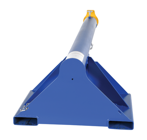 Centerline Dynamics Forklift Attachments Vestil Steel Telescoping Lift Boom 30 In. Fork Pocket Center 4,000 Lb. Capacity Blue and Yellow LM-1T-4-30