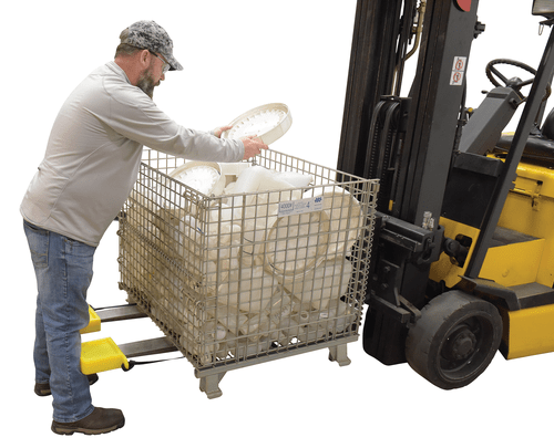 Centerline Dynamics Forklift Attachments Vestil Thick Polyurethane Fork Tip Protector 5-5/8 In. x 3/4 In. Fork Pocket Yellow FPU-TK-45-YL