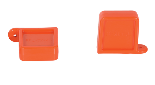 Centerline Dynamics Forklift Attachments Vestil Thick Polyurethane Magnetic Fork Tip Protector 5-5/8 In. x 3/4 In. Fork Pocket Orange FPU-TK-45-M-OR