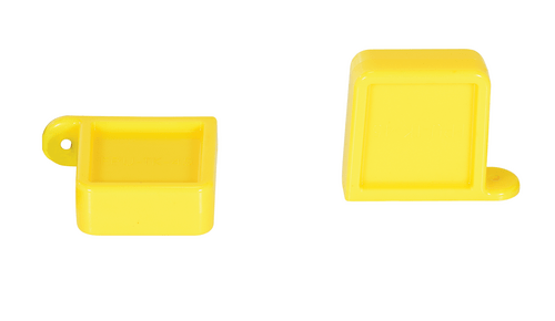 Centerline Dynamics Forklift Attachments Vestil Thin Polyurethane Magnetic Fork Tip Protector 5-5/8 In. x 3/4 In. Fork Pocket Yellow FPU-TN-45-M-YL