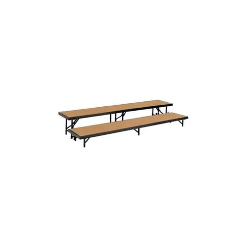 Centerline Dynamics Furniture & Decor 2 Level Straight Riser with Hardboard - 96"L x 18"W - 8"H & 16"H