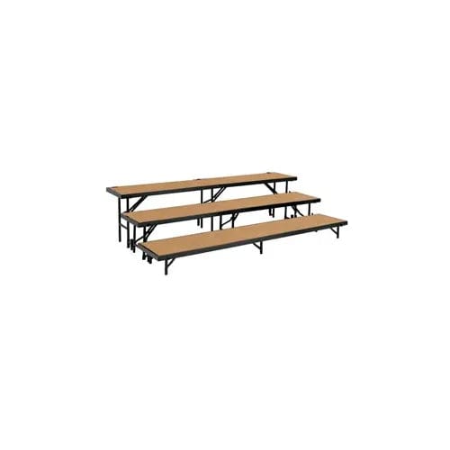 Centerline Dynamics Furniture & Decor 3 Level Tapered Riser with Hardboard - 60"L x 18"W - 8"H, 16"H & 24"H