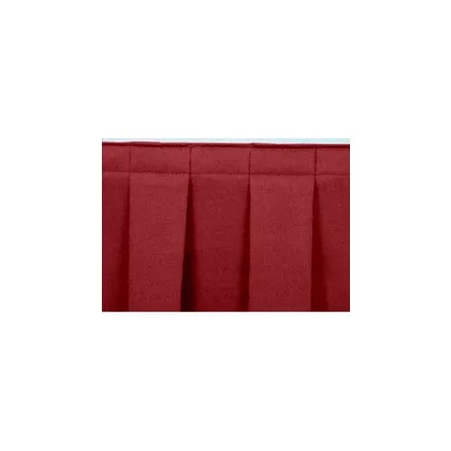 Centerline Dynamics Furniture & Decor 4'L Box-Pleat Skirting for 8"H Stage - Red