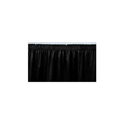 Centerline Dynamics Furniture & Decor 4'L Shirred-Pleat Skirting for 8"H Stage - Black