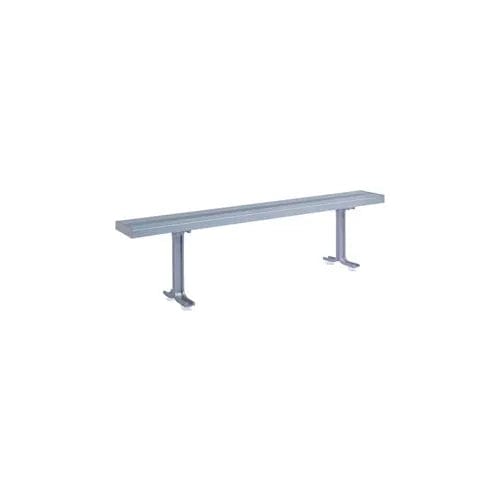 Centerline Dynamics Furniture & Decor Locker Bench Aluminum Top & Pedestals NF5824 - 72"W x 9-1/2"D x 17-1/8"H