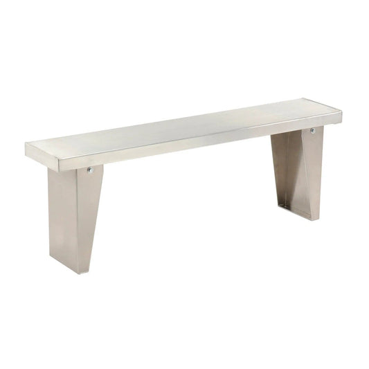 Centerline Dynamics Furniture & Decor Locker Room Bench, Aluminum Top & Pedestals, 48"W x 9-1/2"D x 18"H