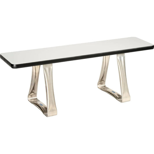 Centerline Dynamics Furniture & Decor Locker Room Bench, Laminate w/ Steel Trapezoid Legs, 36"W x 12"D x 17"H
