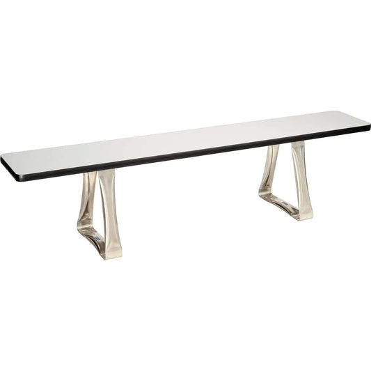 Centerline Dynamics Furniture & Decor Locker Room Bench, Laminate w/ Steel Trapezoid Legs, 72"W x 12"D x 17"H