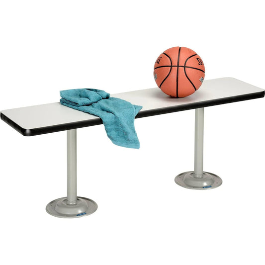 Centerline Dynamics Furniture & Decor Locker Room Bench, Laminate w/ Steel Tube Pedestal Legs, 36"W x 12"D x 17"H