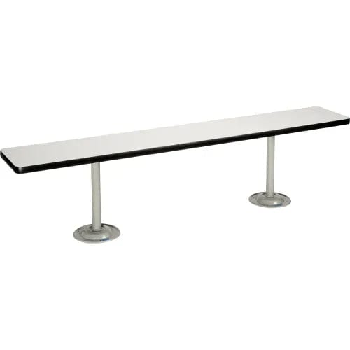 Centerline Dynamics Furniture & Decor Locker Room Bench, Laminate w/ Steel Tube Pedestal Legs, 60"W x 12"D x 17"H