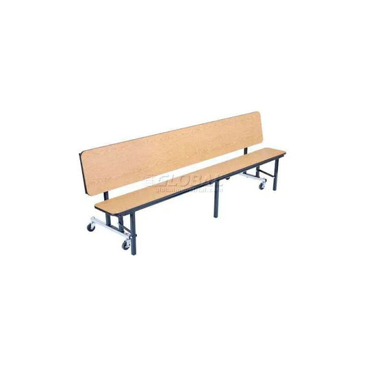 Centerline Dynamics Furniture & Decor Mobile Convertible Bench Unit, Particleboard, 84"Lx29"W, Light Oak
