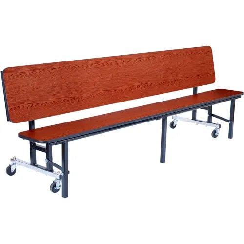 Centerline Dynamics Furniture & Decor Mobile Convertible Bench Unit, Particleboard, 96"Lx29"W, Cherry