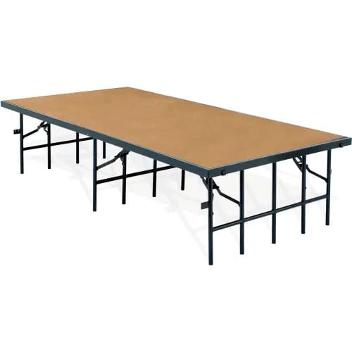 Centerline Dynamics Furniture & Decor Portable Stage with Carpet - 96"L x 48"W x 24"H - Black