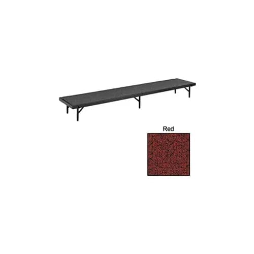 Centerline Dynamics Furniture & Decor Riser Tapered with Carpet - 72"L x 18"W x 24"H - Red