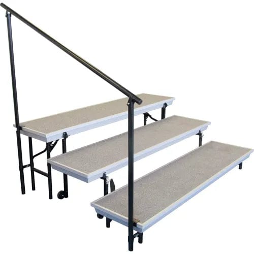 Centerline Dynamics Furniture & Decor Side Guard Rail for 4-Level TransPort Risers - Black