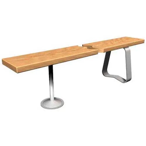 Centerline Dynamics Furniture & Decor Steel Tube Pedestal Legs For Phenolic Locker Benches, Gray, Each