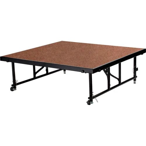 Centerline Dynamics Furniture & Decor Transfix 4'L x 4'W Hardboard Portable Stage with Adjustable 16-24"H