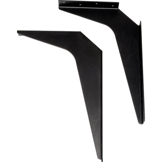 Centerline Dynamics Furniture & Decor Wall Mount Brackets For 24" Deep ADA Locker Bench Top, Black, Pair
