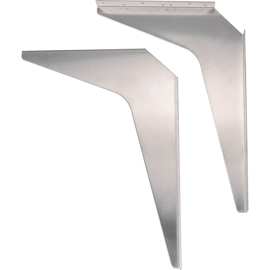 Centerline Dynamics Furniture & Decor Wall Mount Brackets For 24" Deep ADA Locker Bench Top, Stainless Steel, Pair