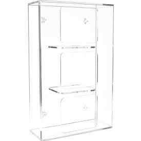 Centerline Dynamics Glove Dispenser TrippNT™ Triple Side Loading Acrylic Glove Box Holder, 10"W x 4"D x 16"H