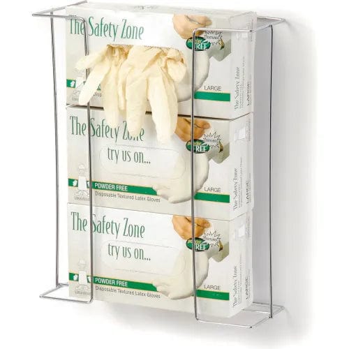 Centerline Dynamics Glove Dispensers Global Industrial™ Triple Glove Box Holder, Wire Steel, 11-15/16"W x 3-13/16"D x 14-3/16"H