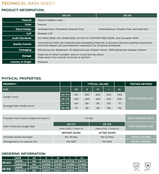 Centerline Dynamics Gloves ANSELL Conform Disposable Gloves, 100 Gloves/Box, 69-210-XL