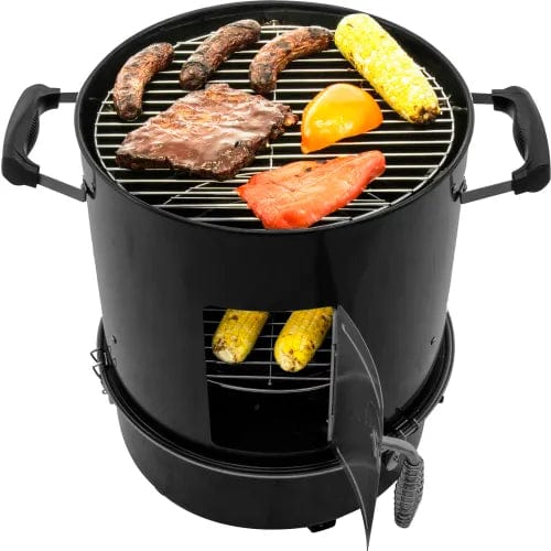 Centerline Dynamics Grills & Smokers Compact Charcoal Bullet Smoker and Grill - High Gloss Black