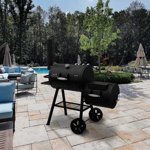 Centerline Dynamics Grills & Smokers Signature Series Barrel Charcoal Grill & Side Firebox