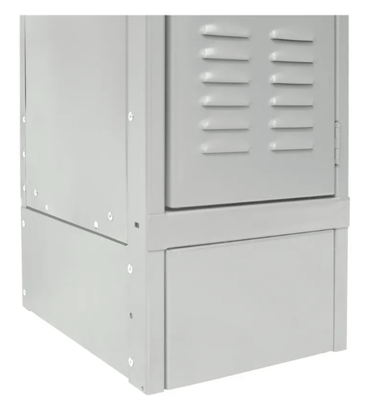 Centerline Dynamics Hallowell Closed Side Base For Locker, 1/8"W x 18"D x 6"H, Light Gray