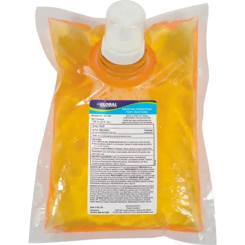 Centerline Dynamics Hand Soap & Cleaners Global Industrial™ Advanced Antibacterial Foam Hand Soap 1200ml Refill - 6 Refills/Case