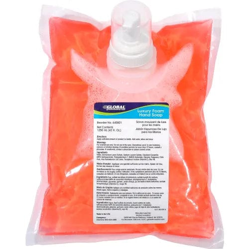 Centerline Dynamics Hand Soap & Cleaners Global Industrial™ Luxury Foam Hand Soap 1200ml Refill - 6 Refills/Case