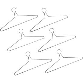 Centerline Dynamics Hanger Interion Closed Loop Coat Hangers, Anti-Theft, 6 Pack, Heavy Duty Chrome
