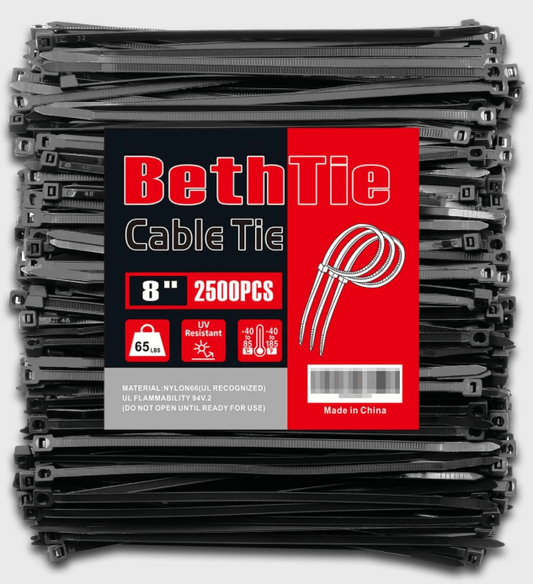 Centerline Dynamics Hardware > Fasteners > Cable Ties 8" Cable Ties Black
