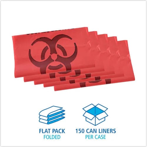 Centerline Dynamics Hazardous Waste Bags Linear Low Density Health Care Trash Can Liners, 33 gal, 1.3 mil, 33 x 39, 150/Case