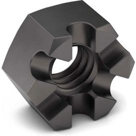 Centerline Dynamics Hex Nuts 3/4-10 Slotted Hex Nut - Grade 5 - Carbon Steel - Zinc Clear Trivalent - Coarse - Pkg of 10
